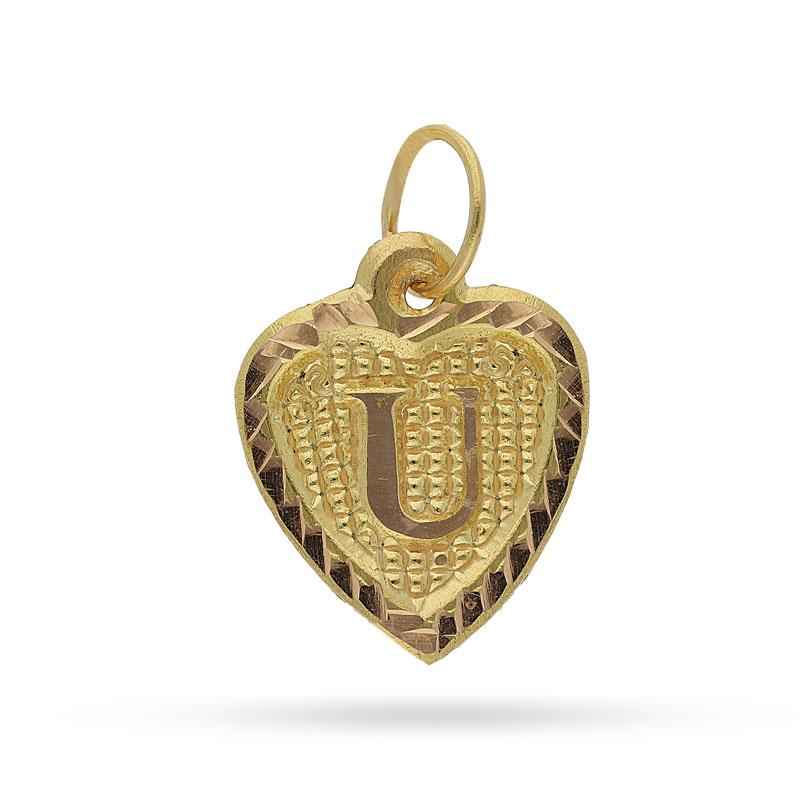 Gold Alphabet Pendant 18KT - FKJPND1452