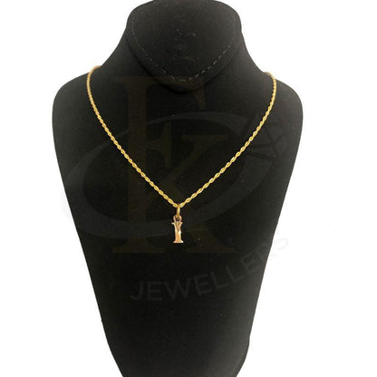 Gold Necklace (Chain with Alphabet Pendant) 18KT - FKJNKL1468
