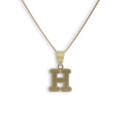 Gold Necklace (Chain with Alphabet Pendant) 18KT - FKJNKL18K2260