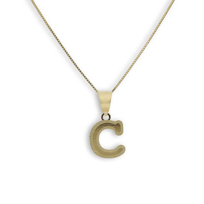 Gold Necklace (Chain with Alphabet Pendant) 18KT - FKJNKL18K2260