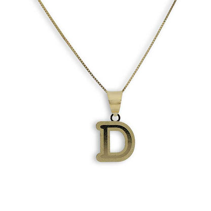Gold Necklace (Chain with Alphabet Pendant) 18KT - FKJNKL18K2260