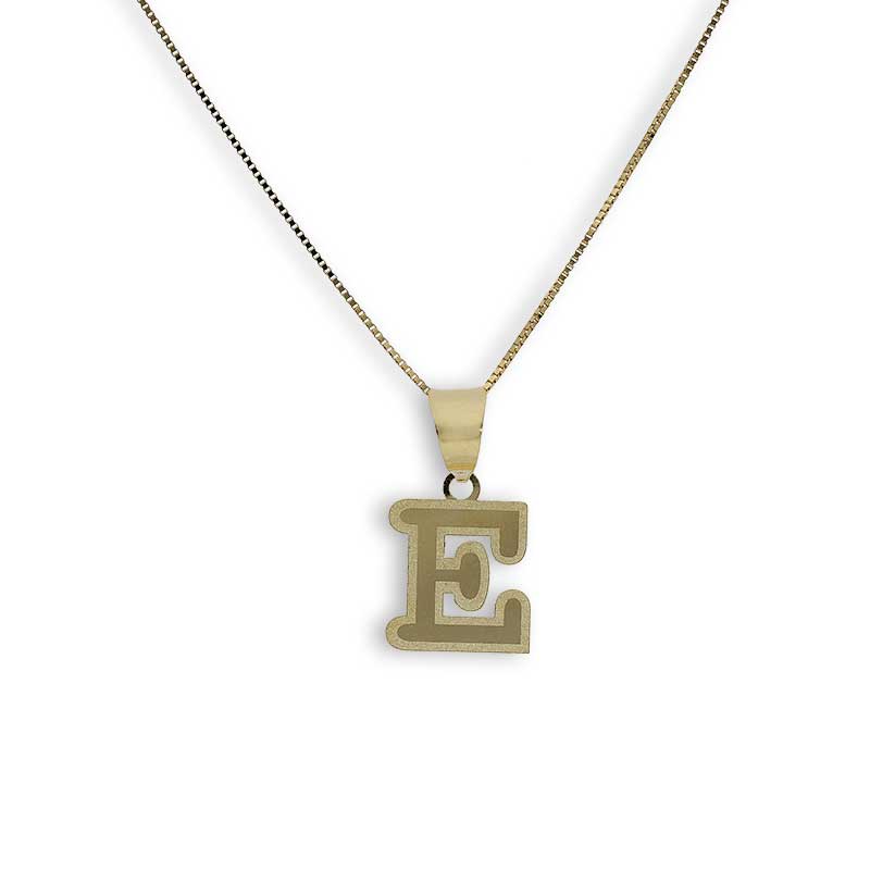 Gold Necklace (Chain with Alphabet Pendant) 18KT - FKJNKL18K2260