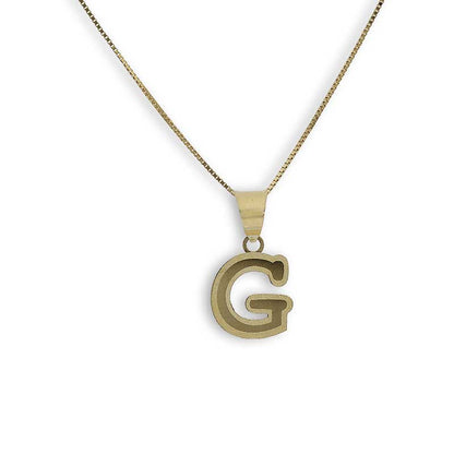 Gold Necklace (Chain with Alphabet Pendant) 18KT - FKJNKL18K2260