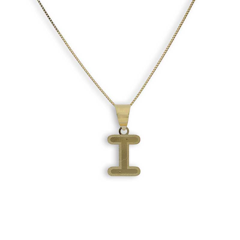 Gold Necklace (Chain with Alphabet Pendant) 18KT - FKJNKL18K2260