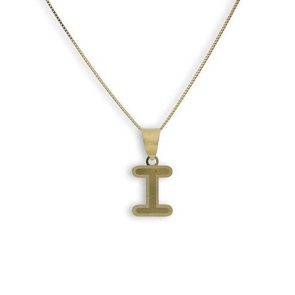 Gold Necklace (Chain with Alphabet Pendant) 18KT - FKJNKL18K2260