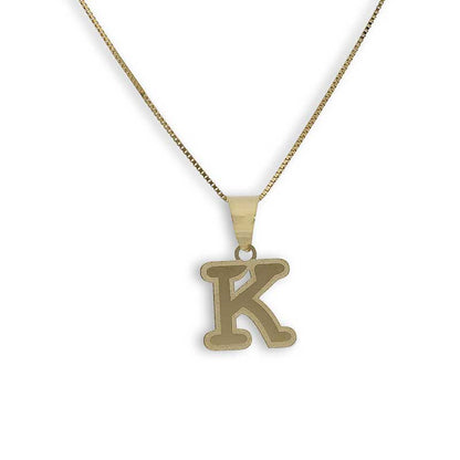 Gold Necklace (Chain with Alphabet Pendant) 18KT - FKJNKL18K2260