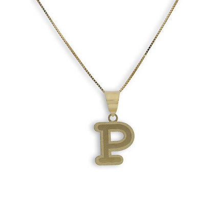 Gold Necklace (Chain with Alphabet Pendant) 18KT - FKJNKL18K2260