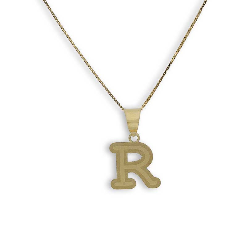 Gold Necklace (Chain with Alphabet Pendant) 18KT - FKJNKL18K2260