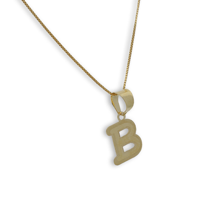 Gold Necklace (Chain with Alphabet Pendant) 18KT - FKJNKL18K2260