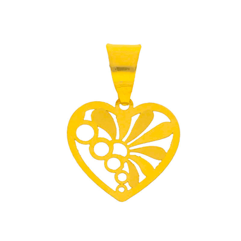 Gold Heart Pendant 18KT - FKJPND18KU1059