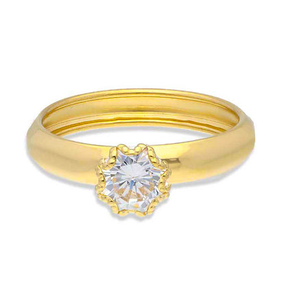 Gold Solitaire Ring 18KT - FKJRN18KU2031