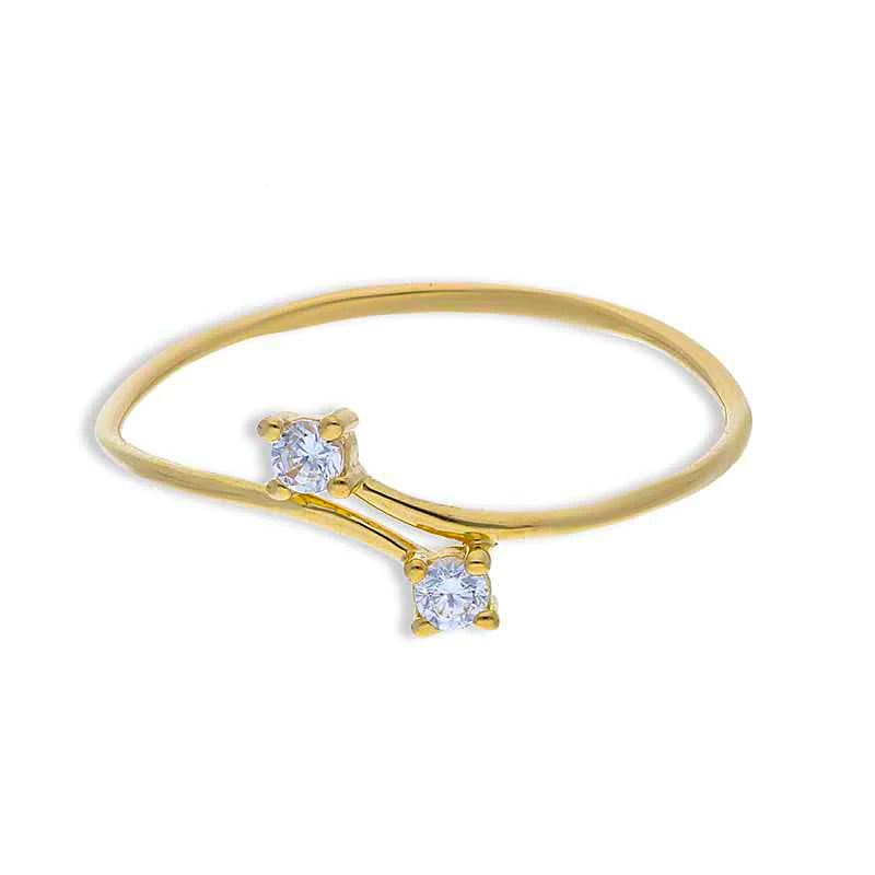 Gold Solitaire Ring 18KT - FKJRN18KU2087