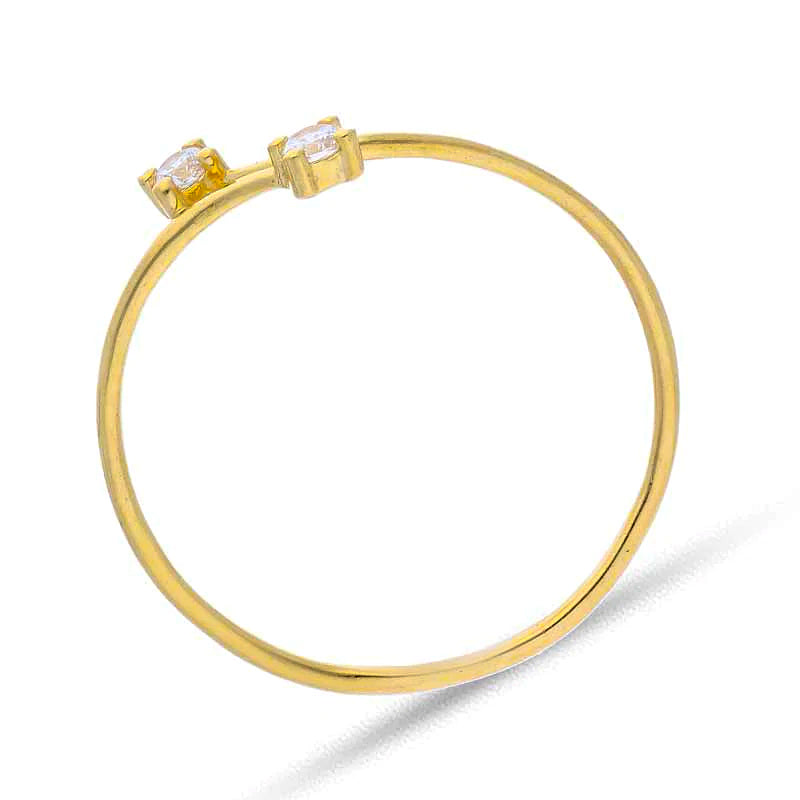 Gold Solitaire Ring 18KT - FKJRN18KU2087