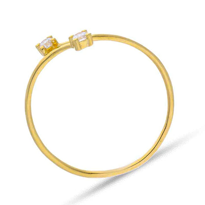Gold Solitaire Ring 18KT - FKJRN18KU2087