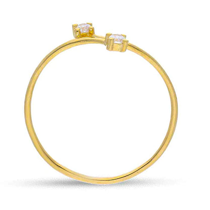 Gold Solitaire Ring 18KT - FKJRN18KU2087
