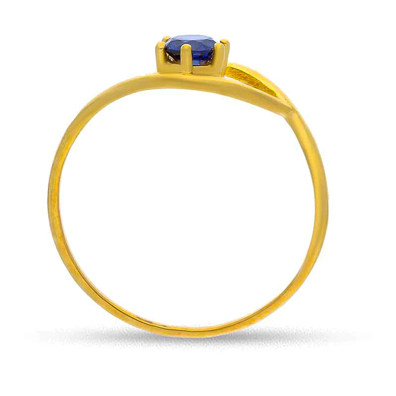 Gold Solitaire Ring 18KT - FKJRN18KU2091