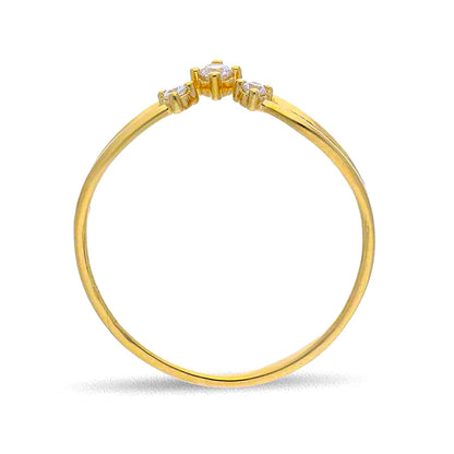 Gold Solitaire Ring 18KT - FKJRN18KU2092