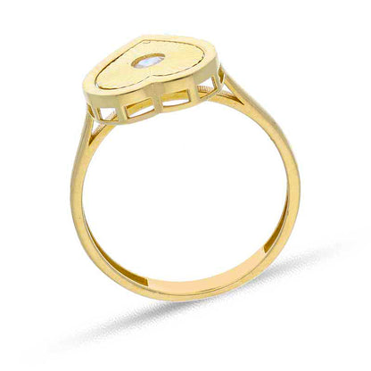 Gold Heart Shaped Ring 18KT - FKJRN18KU2094