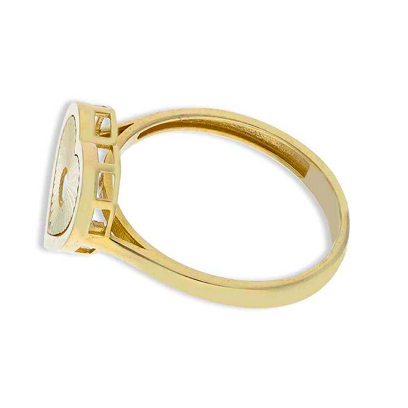 Gold Heart Shaped Ring 18KT - FKJRN18KU2094