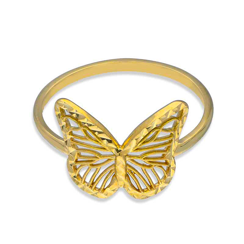 Gold Butterfly Ring 18KT - FKJRN18KU2095