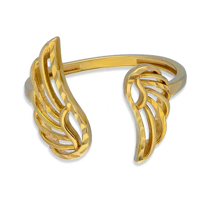Gold Wings Shaped Ring 18KT - FKJRN18KU2100