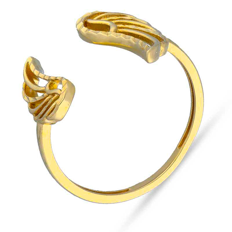 Gold Wings Shaped Ring 18KT - FKJRN18KU2100