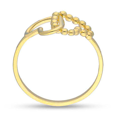 Gold Twin Hearts Ring 18KT - FKJRN18KU2101