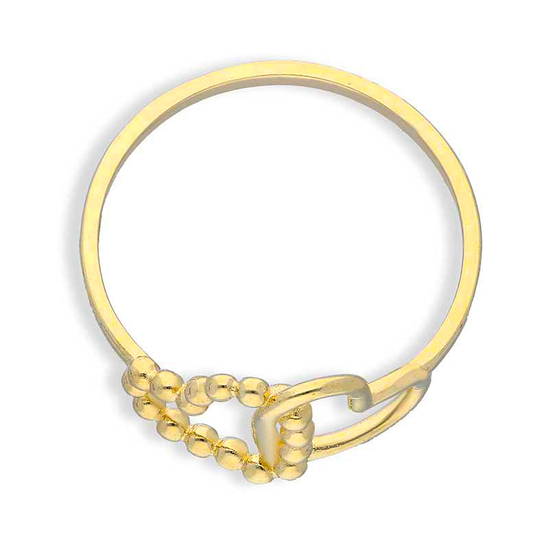 Gold Twin Hearts Ring 18KT - FKJRN18KU2101