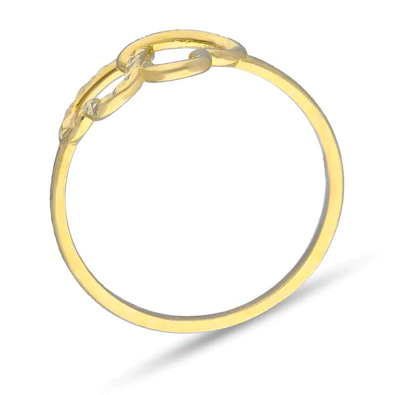 Gold Twin Hearts Ring 18KT - FKJRN18KU2103