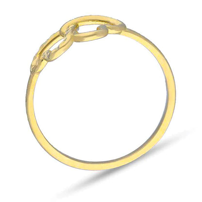 Gold Twin Hearts Ring 18KT - FKJRN18KU2103
