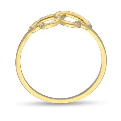 Gold Twin Hearts Ring 18KT - FKJRN18KU2103