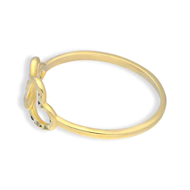 Gold Twin Hearts Ring 18KT - FKJRN18KU2103