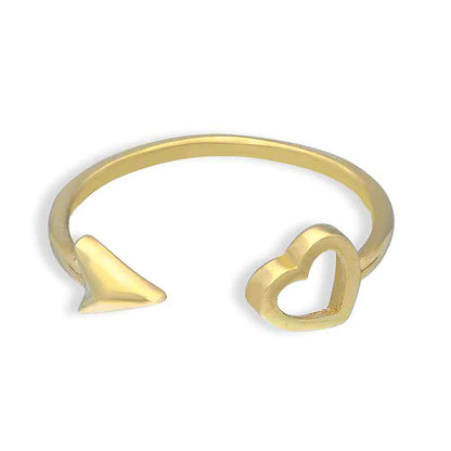 Gold Heart and Arrow Ring 18KT - FKJRN18KU2106