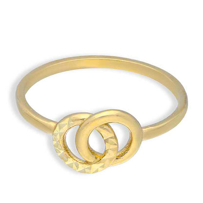Gold Round Shaped Ring 18KT - FKJRN18KU2107