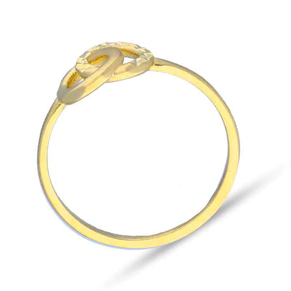 Gold Round Shaped Ring 18KT - FKJRN18KU2107