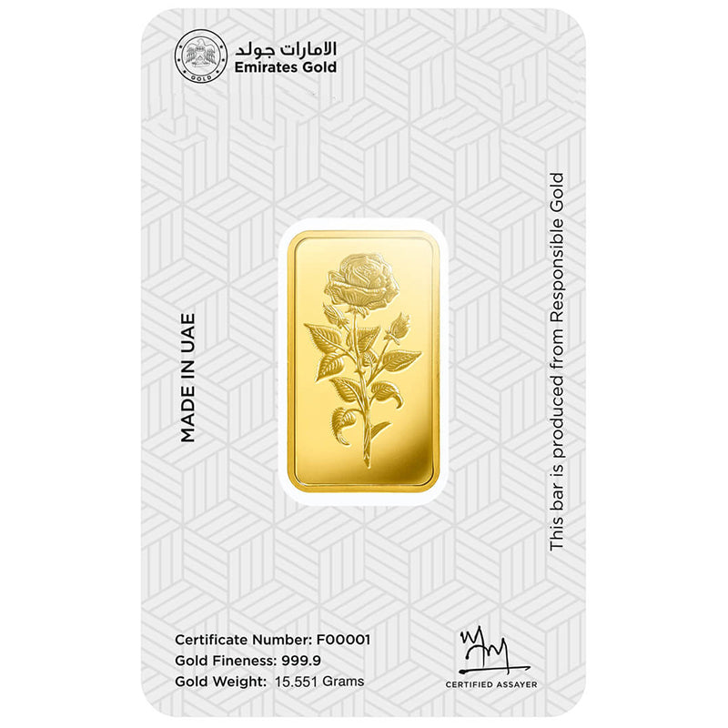 Emirates 1/2 Ounce 999.9 Purity Gold Bar - FKJGBR24K2203