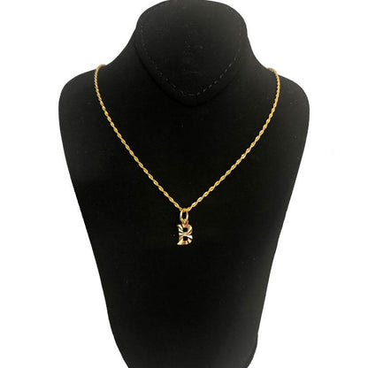Gold Necklace (Chain with Alphabet Pendant) 18KT - FKJNKL1468