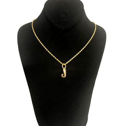 Gold Necklace (Chain with Alphabet Pendant) 18KT - FKJNKL1468