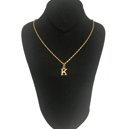 Gold Necklace (Chain with Alphabet Pendant) 18KT - FKJNKL1468