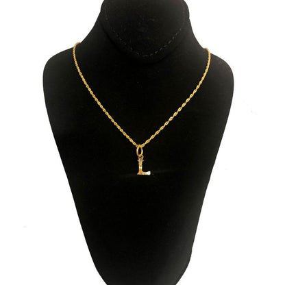 Gold Necklace (Chain with Alphabet Pendant) 18KT - FKJNKL1468