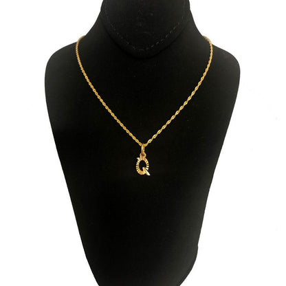 Gold Necklace (Chain with Alphabet Pendant) 18KT - FKJNKL1468