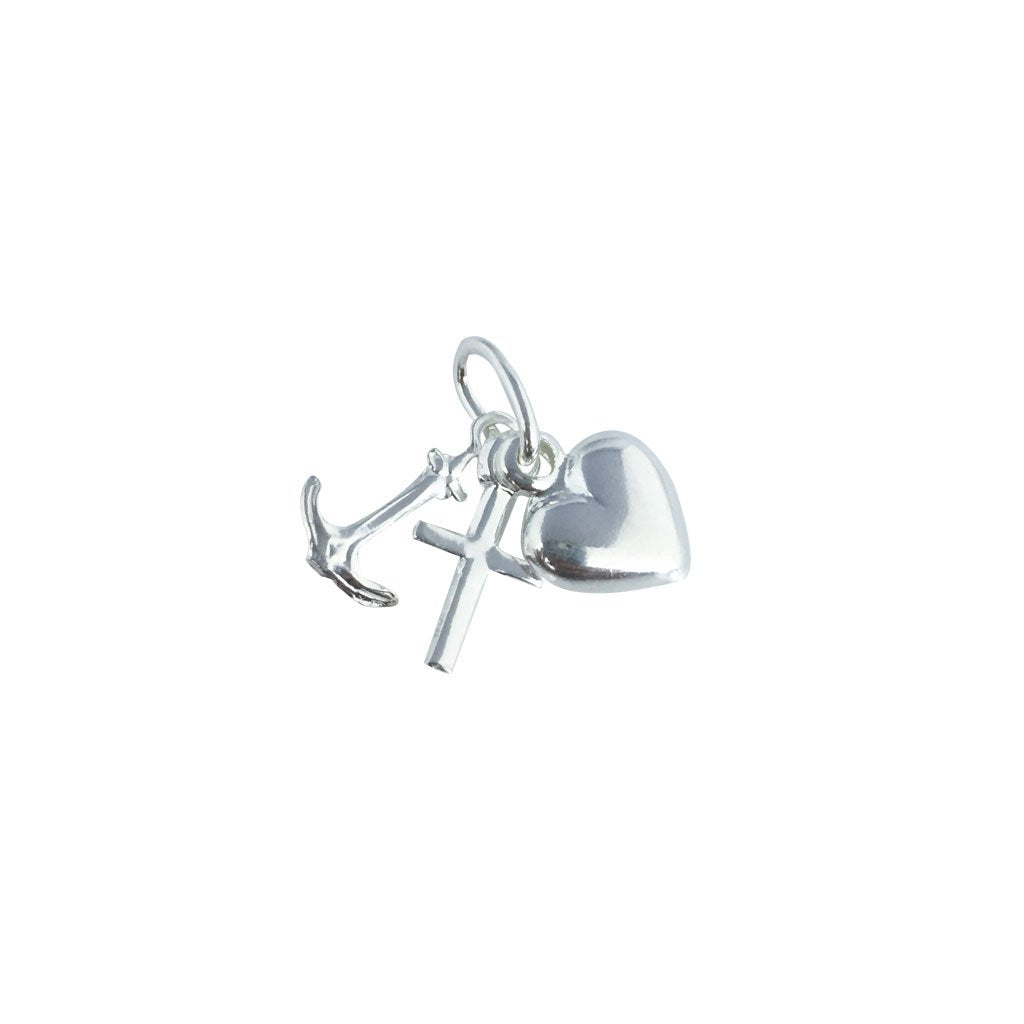Silver 925 Anchor-Heart-Cross Pendant  - FKJPND1864