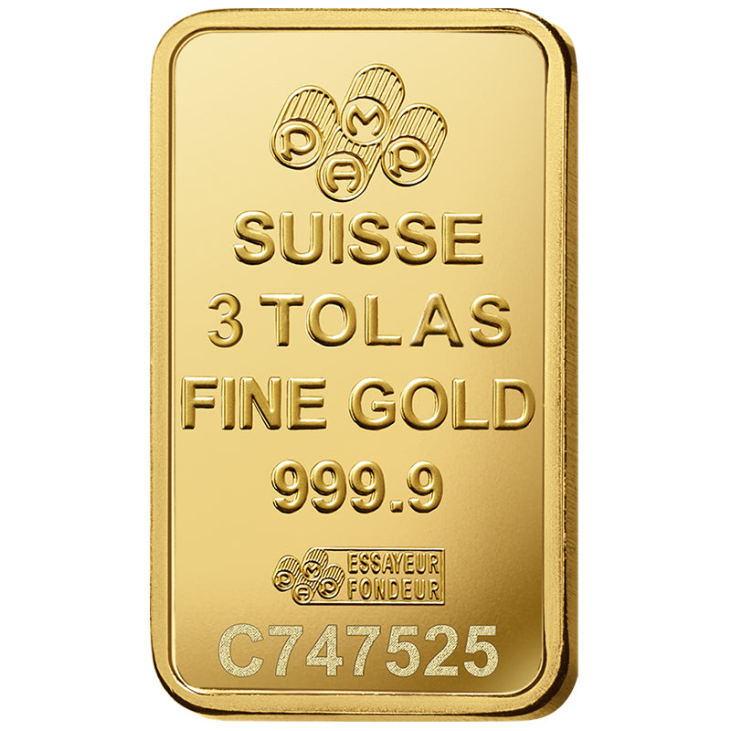 Pamp Suisse Queen Fortuna 3 Tola Gold Bar 24KT - FKJGBR24K2181