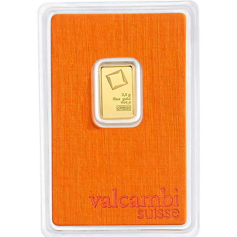 Valcambi Suisse 2.5 Gram Gold Bar 24KT - FKJGBR24K2163