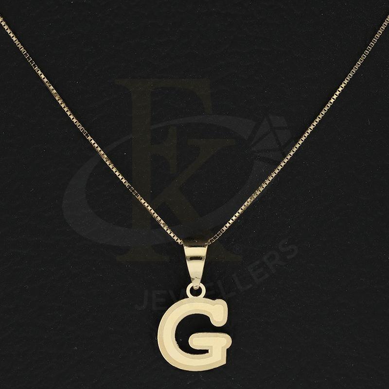 Gold Necklace (Chain With Alphabet Pendant) 18Kt - Fkjnkl18K2260 Necklaces