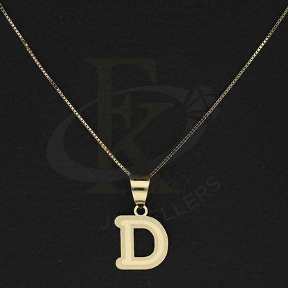Gold Necklace (Chain With Alphabet Pendant) 18Kt - Fkjnkl18K2260 Necklaces